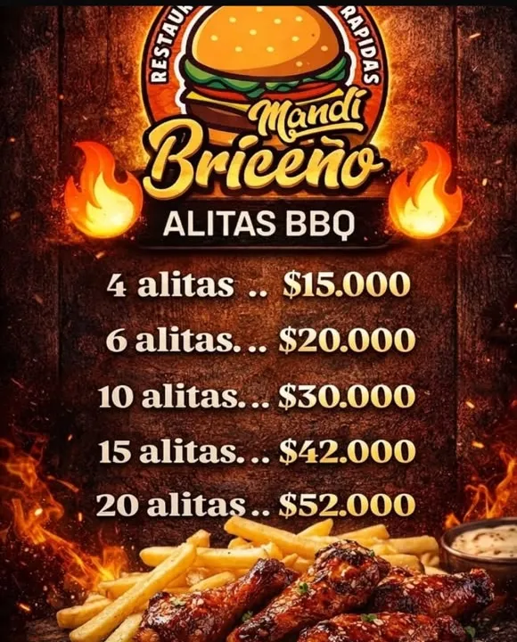 Combos de Alitas BBQ Mandi Briceño
